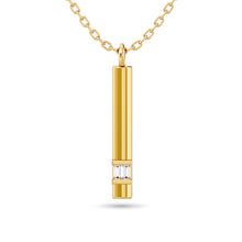 Cargar imagen en el visor de la galería, Diamond Bar Pendant 1/50 ct tw in 10K Yellow Gold