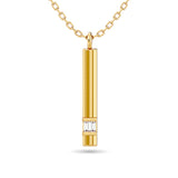 Diamond Bar Pendant 1/50 ct tw in 10K Yellow Gold