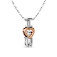 Cargar imagen en el visor de la galería, Diamond Shimmering Heart Pendant 1/20 ct tw in 10K White Gold