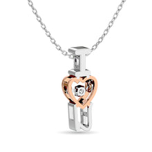 Cargar imagen en el visor de la galería, Diamond Shimmering Heart Pendant 1/20 ct tw in 10K White Gold