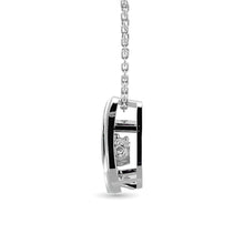 Load image into Gallery viewer, Diamond Shimmering Drop Pendant 1/20 ct tw in Sterling Silver