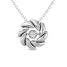 Load image into Gallery viewer, Diamond 1/20 ct tw Flower Pendant in Sterling Silver