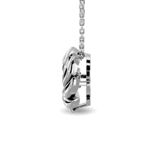 Load image into Gallery viewer, Diamond 1/20 ct tw Flower Pendant in Sterling Silver