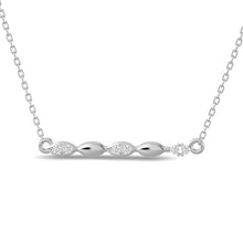 Cargar imagen en el visor de la galería, Diamond Round Cut Fashion Necklace 1/10 ct tw in 10K White Gold