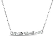 Cargar imagen en el visor de la galería, Diamond Round Cut Fashion Necklace 1/10 ct tw in 10K White Gold