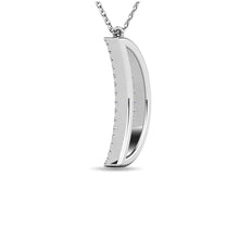 Load image into Gallery viewer, Diamond 1/10 ct tw Moon Pendant in 10K White Gold