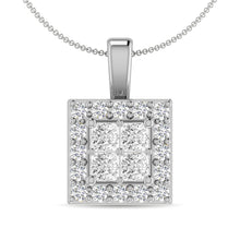 Load image into Gallery viewer, Diamond 1/3 Ct.Tw. Round and Princess Fashion Pendant in 14K White Gold