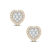 Cargar imagen en el visor de la galería, 10K 1.00CT DIAMOND EARRING