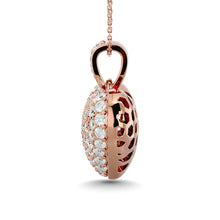 Cargar imagen en el visor de la galería, Diamond 1 1/2 ct tw Heart Pendant in 10K Pink Gold