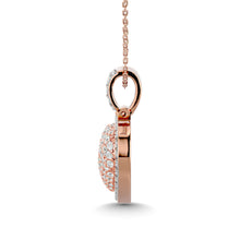 Cargar imagen en el visor de la galería, Diamond 1 1/2 ct tw Heart Pendant in 10K Pink Gold With White Gold Touch