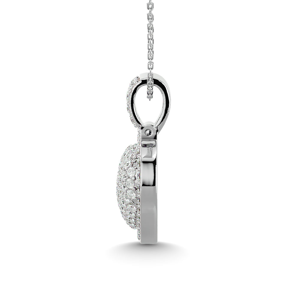 Diamond 1 ct tw Heart Pendant in 10K White Gold