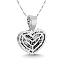 Cargar imagen en el visor de la galería, Diamond 1 ct tw Heart Pendant in 10K White Gold