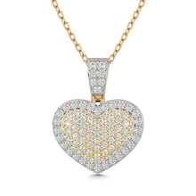 Cargar imagen en el visor de la galería, Diamond 1 ct tw Heart Pendant in 10K Yellow Gold With White Gold Touch