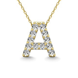 Diamond 1/8 Ct.Tw. Letter A Pendant in 14K Yellow Gold