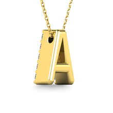 Load image into Gallery viewer, Diamond 1/8 Ct.Tw. Letter A Pendant in 14K Yellow Gold&quot;