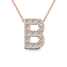 Cargar imagen en el visor de la galería, Diamond 1/8 Ct.Tw. Letter B Pendant in 14K Rose Gold&quot;