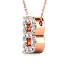 Load image into Gallery viewer, Diamond 1/8 Ct.Tw. Letter B Pendant in 14K Rose Gold&quot;