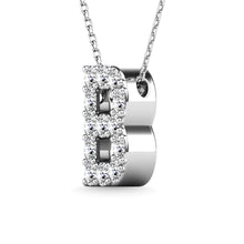 Cargar imagen en el visor de la galería, Diamond 1/8 Ct.Tw. Letter B Pendant in 14K White Gold&quot;