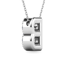 Cargar imagen en el visor de la galería, Diamond 1/8 Ct.Tw. Letter B Pendant in 14K White Gold&quot;