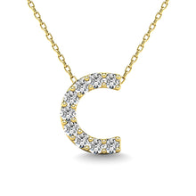 Load image into Gallery viewer, Diamond 1/10 Ct.Tw. Letter C Pendant in 14K Yellow Gold&quot;