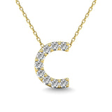 Diamond 1/10 Ct.Tw. Letter C Pendant in 14K Yellow Gold