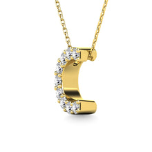 Load image into Gallery viewer, Diamond 1/10 Ct.Tw. Letter C Pendant in 14K Yellow Gold&quot;