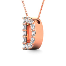 Load image into Gallery viewer, Diamond 1/8 Ct.Tw. Letter D Pendant in 14K Rose Gold&quot;