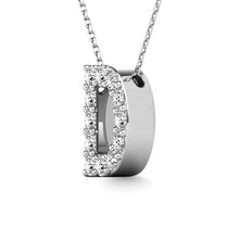 Load image into Gallery viewer, Diamond 1/8 Ct.Tw. Letter D Pendant in 14K White Gold&quot;