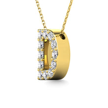 Load image into Gallery viewer, Diamond 1/8 Ct.Tw. Letter D Pendant in 14K Yellow Gold&quot;