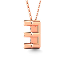 Load image into Gallery viewer, Diamond 1/10 Ct.Tw. Letter E Pendant in 14K Rose Gold&quot;