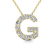 Load image into Gallery viewer, Diamond 1/8 Ct.Tw. Letter G Pendant in 14K Yellow Gold&quot;