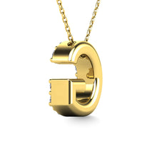 Load image into Gallery viewer, Diamond 1/8 Ct.Tw. Letter G Pendant in 14K Yellow Gold&quot;