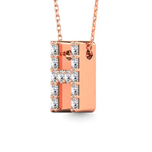 Load image into Gallery viewer, Diamond 1/8 Ct.Tw. Letter H Pendant in 14K Rose Gold&quot;