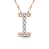 Diamond 1/10 Ct.Tw. Letter I Pendant in 14K Rose Gold