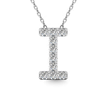 Cargar imagen en el visor de la galería, Diamond 1/10 Ct.Tw. Letter I Pendant in 14K White Gold&quot;