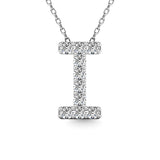 Diamond 1/10 Ct.Tw. Letter I Pendant in 14K White Gold