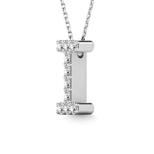 Cargar imagen en el visor de la galería, Diamond 1/10 Ct.Tw. Letter I Pendant in 14K White Gold&quot;