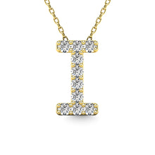 Load image into Gallery viewer, Diamond 1/10 Ct.Tw. Letter I Pendant in 14K Yellow Gold&quot;