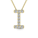 Diamond 1/10 Ct.Tw. Letter I Pendant in 14K Yellow Gold