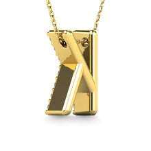 Load image into Gallery viewer, Diamond 1/8 Ct.Tw. Letter K Pendant in 14K Yellow Gold&quot;