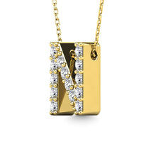 Load image into Gallery viewer, Diamond 1/6 Ct.Tw. Letter N Pendant in 14K Yellow Gold&quot;