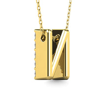 Load image into Gallery viewer, Diamond 1/6 Ct.Tw. Letter N Pendant in 14K Yellow Gold&quot;