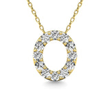 Diamond 1/8 Ct.Tw. Letter O Pendant in 14K Yellow Gold