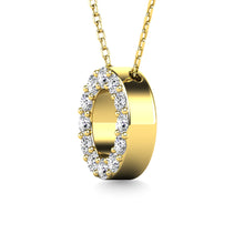 Load image into Gallery viewer, Diamond 1/8 Ct.Tw. Letter O Pendant in 14K Yellow Gold&quot;