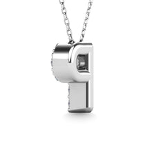 Load image into Gallery viewer, Diamond 1/10 Ct.Tw. Letter P Pendant in 14K White Gold&quot;