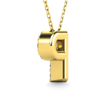 Cargar imagen en el visor de la galería, Diamond 1/10 Ct.Tw. Letter P Pendant in 14K Yellow Gold&quot;