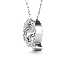 Load image into Gallery viewer, Diamond 1/6 Ct.Tw. Letter Q Pendant in 14K White Gold&quot;