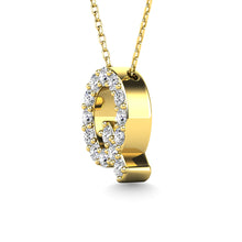 Load image into Gallery viewer, Diamond 1/6 Ct.Tw. Letter Q Pendant in 14K Yellow Gold&quot;