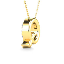 Load image into Gallery viewer, Diamond 1/6 Ct.Tw. Letter Q Pendant in 14K Yellow Gold&quot;