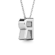 Cargar imagen en el visor de la galería, Diamond 1/8 Ct.Tw. Letter R Pendant in 14K White Gold&quot;